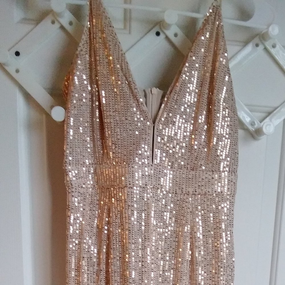Women's juniors Double crazy size small sequence Sandstone color rompers new no